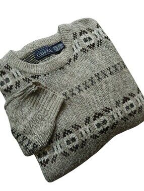 Vintage Grandpa 90’s Academia Cosby Men’s Crewneck Knit Sweater Sz XL